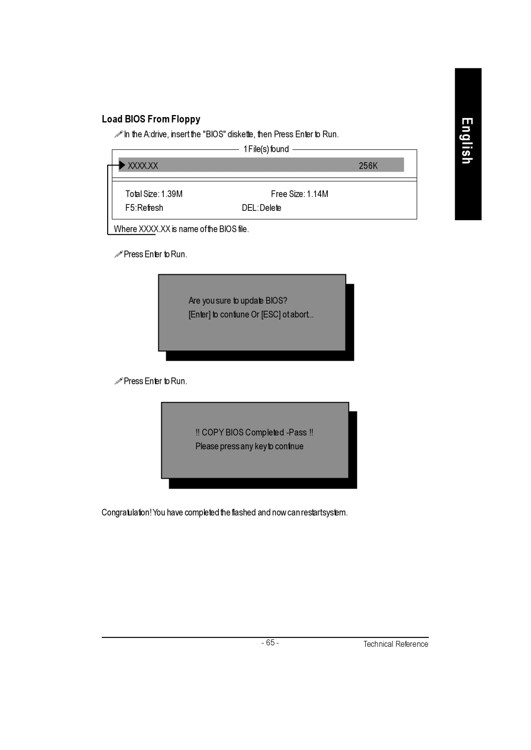 Gigabyte GA-7vkml warranty Load Bios From Floppy, Xxxx.Xx 