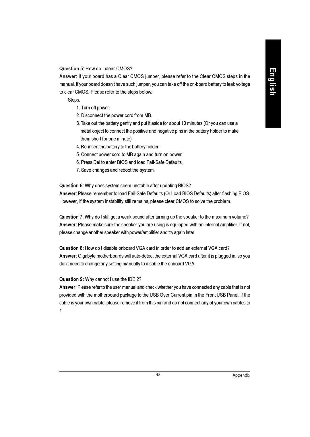 Gigabyte GA-7vkml warranty English 