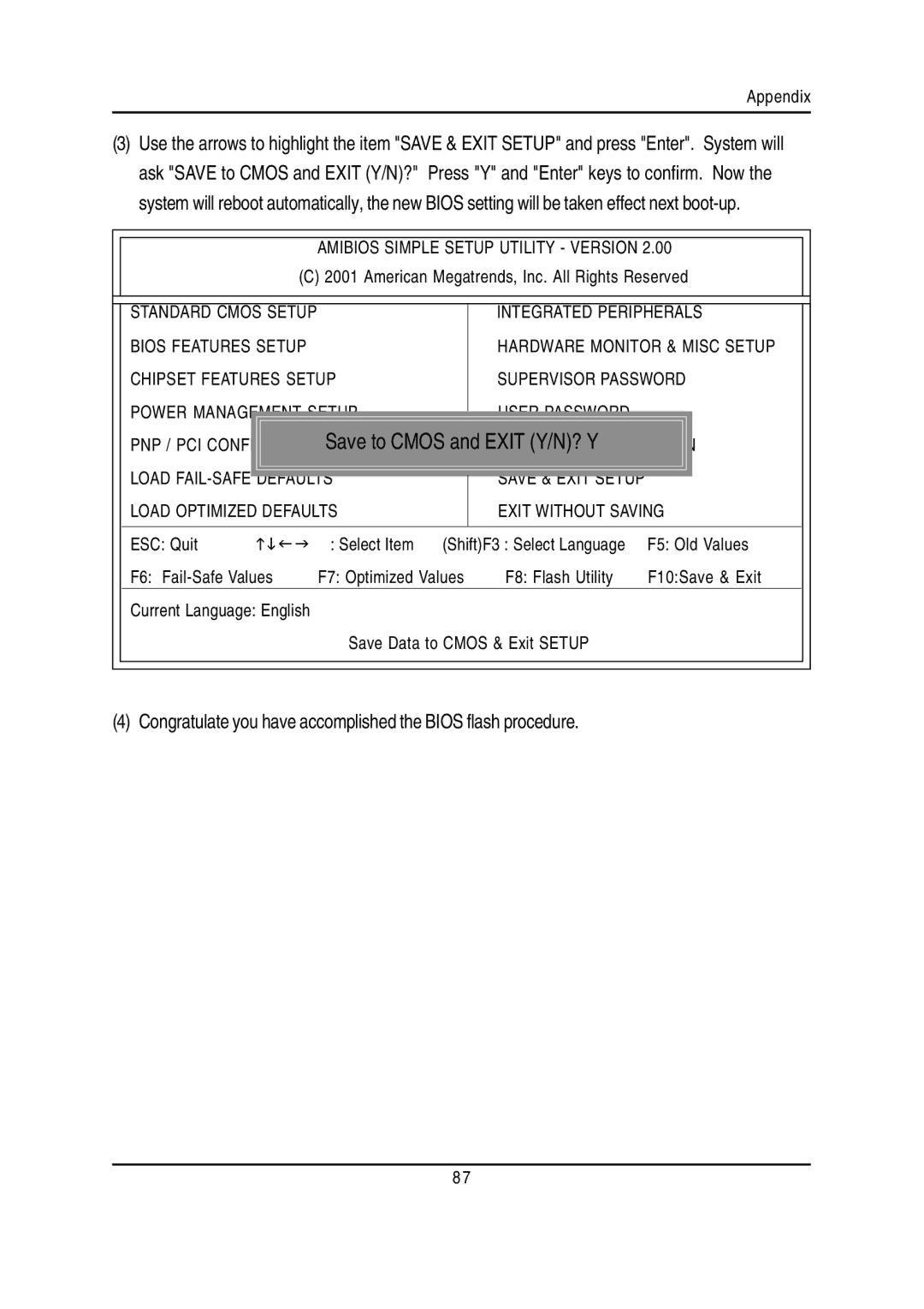 Gigabyte GA-7VTXH, GA-7VTXE warranty Load Optimized Defaults Exit Without Saving 