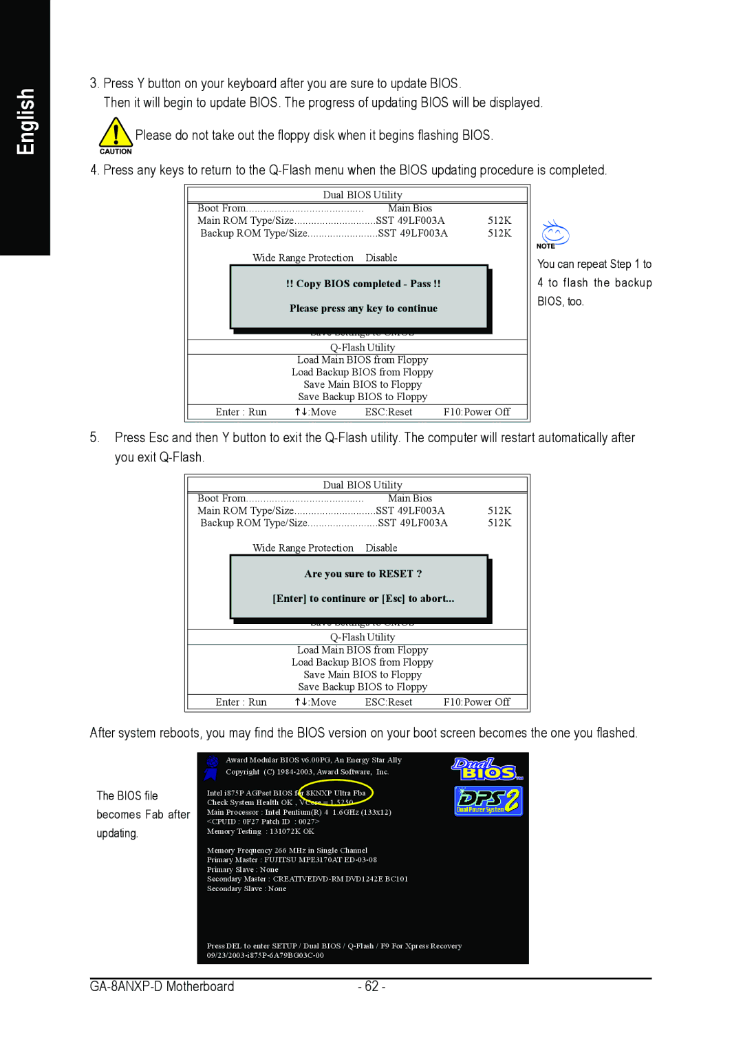 Gigabyte GA-8ANXP-D user manual You can repeat to 