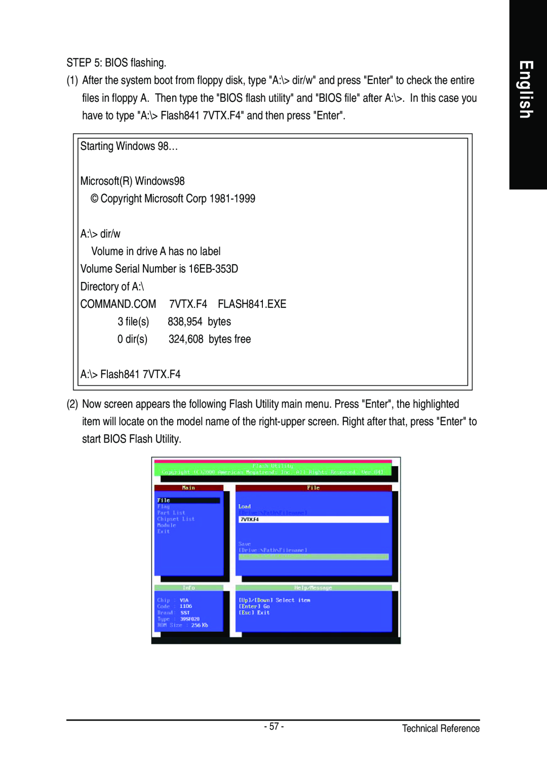 Gigabyte GA-8GEM667 manual English, BIOS flashing 