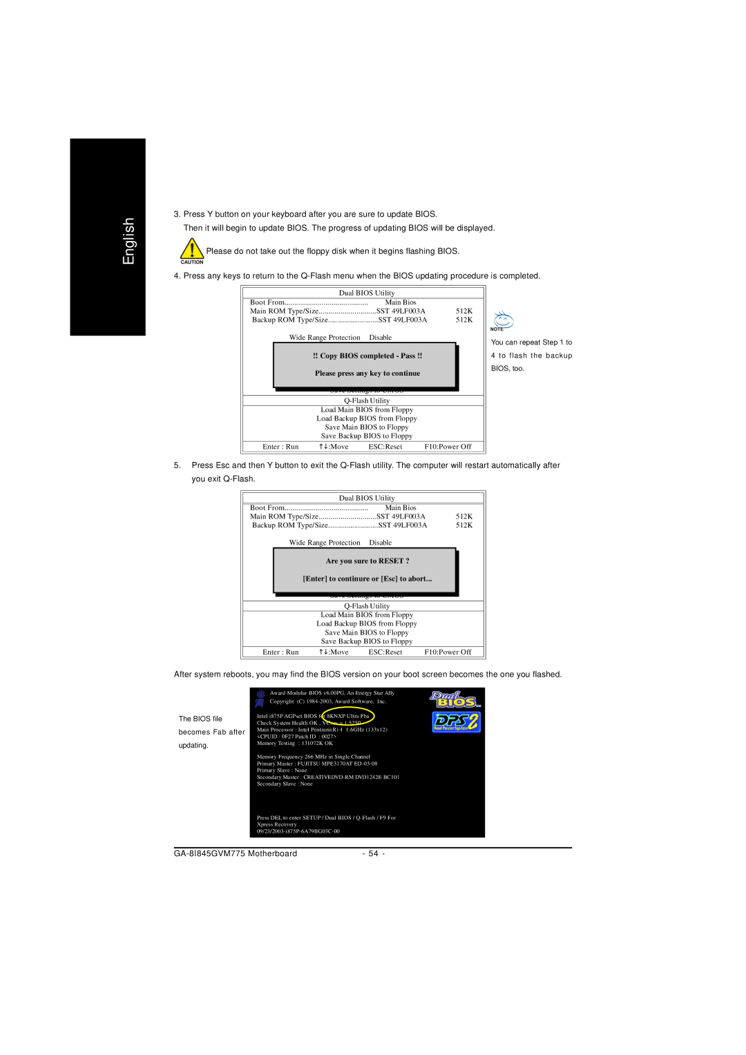 Gigabyte GA-8I845GVM775 user manual You can repeat to 