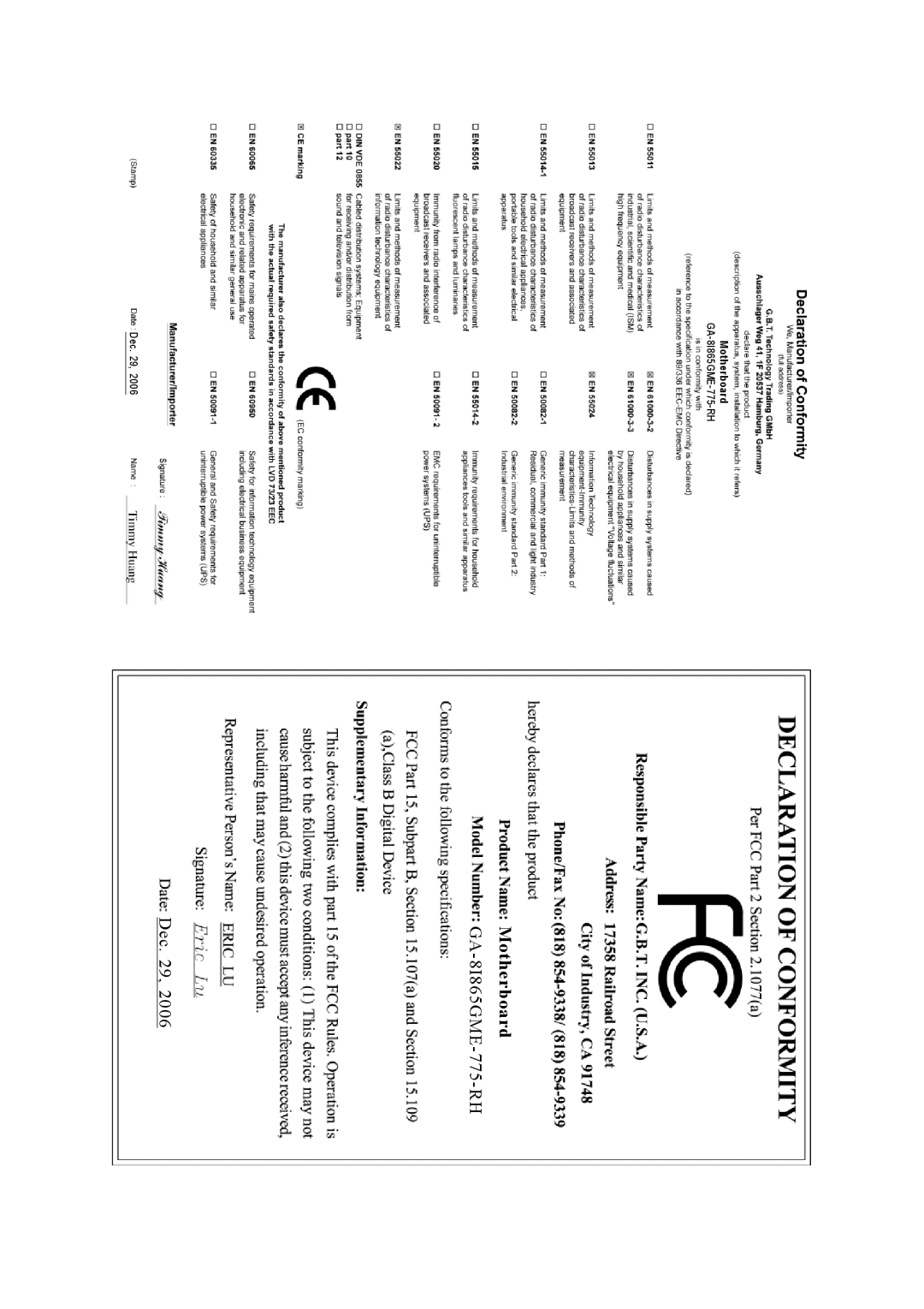 Gigabyte GA-8I865GME-775-RH user manual Motherboard 