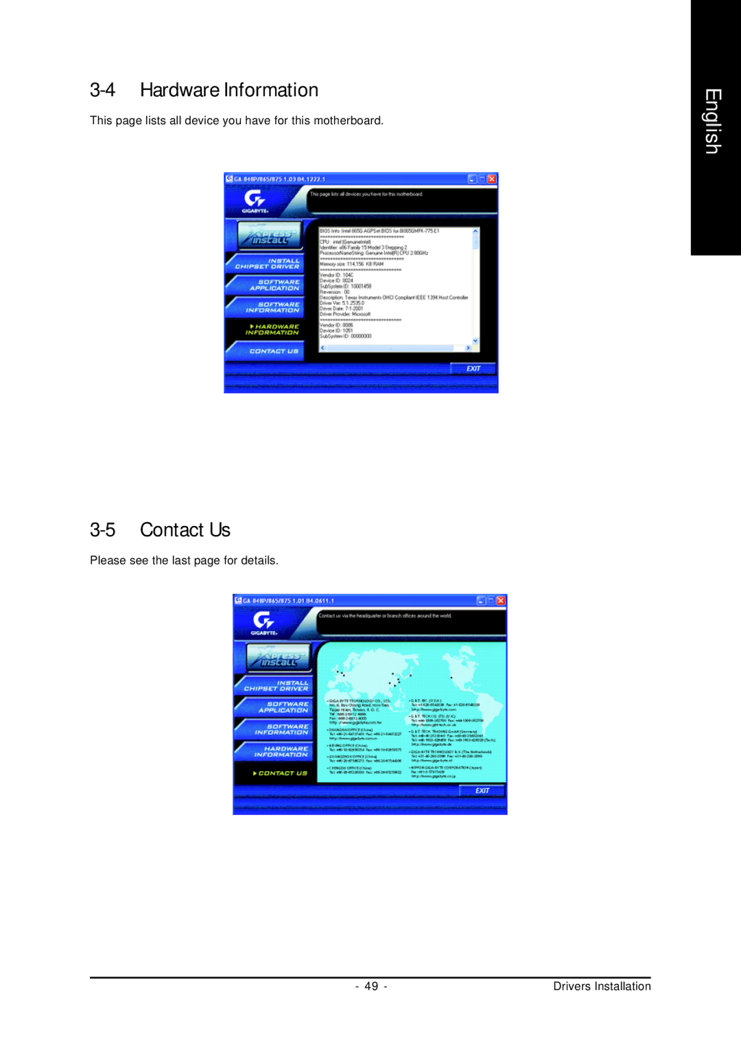 Gigabyte GA-8I865GMK-775, GA-8I865GMFK-775 user manual Hardware Information, Contact Us 