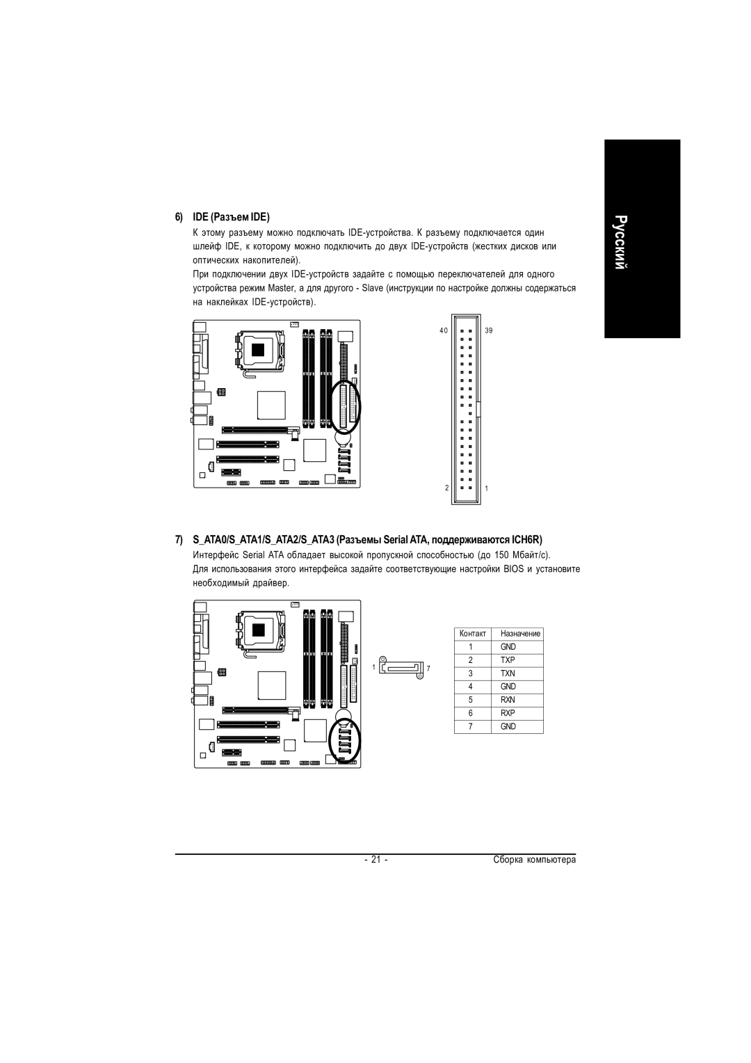 Gigabyte GA-8I915G-MF manual IDE Ðàçúåì IDE 