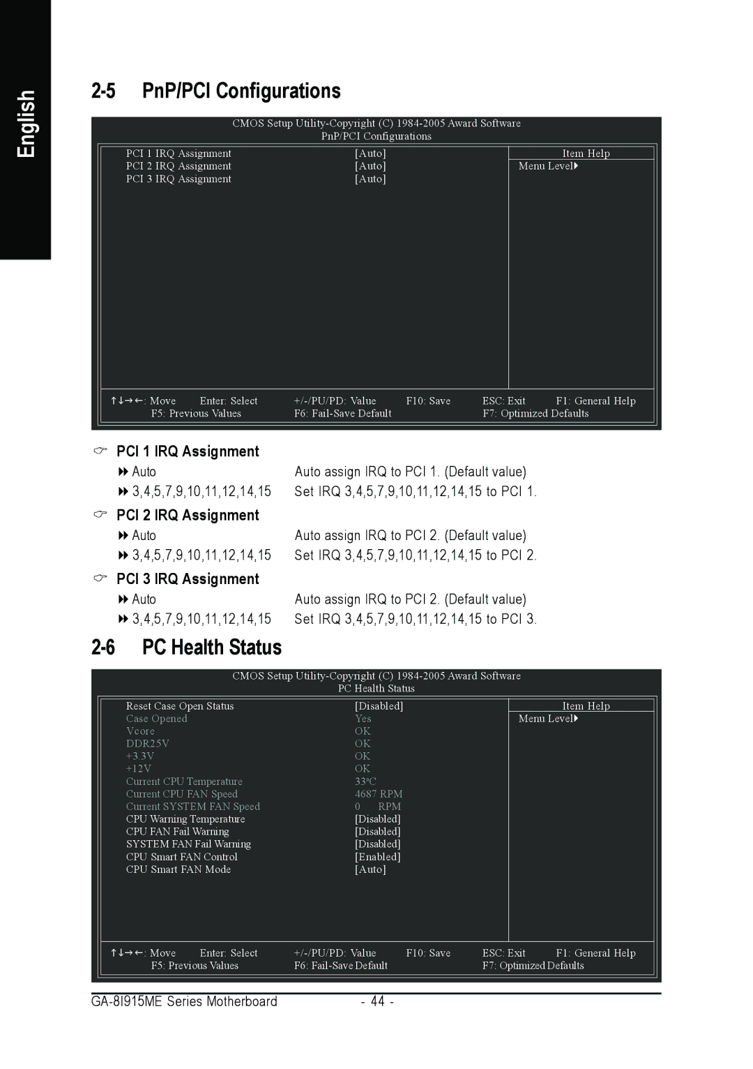 Gigabyte GA-8I915ME Series user manual PnP/PCI Configurations 