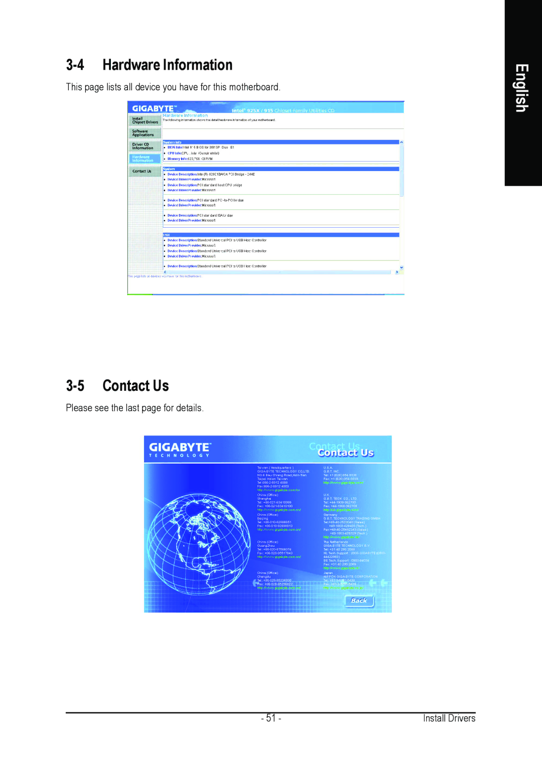 Gigabyte GA-8I915P DUO user manual Hardware Information, Contact Us 