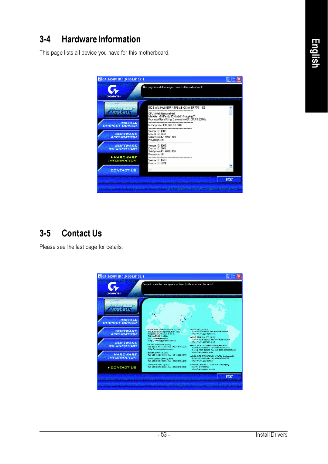 Gigabyte GA-8IP775 Series user manual Hardware Information, Contact Us 