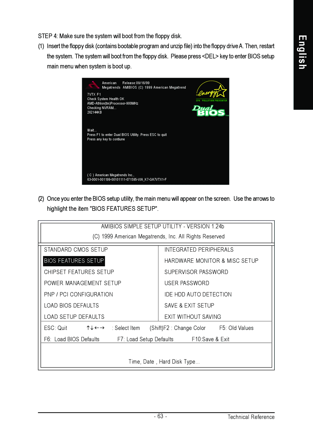 Gigabyte GA-8IR2003 manual Standard Cmos Setup Integrated Peripherals, 7VTX F1 