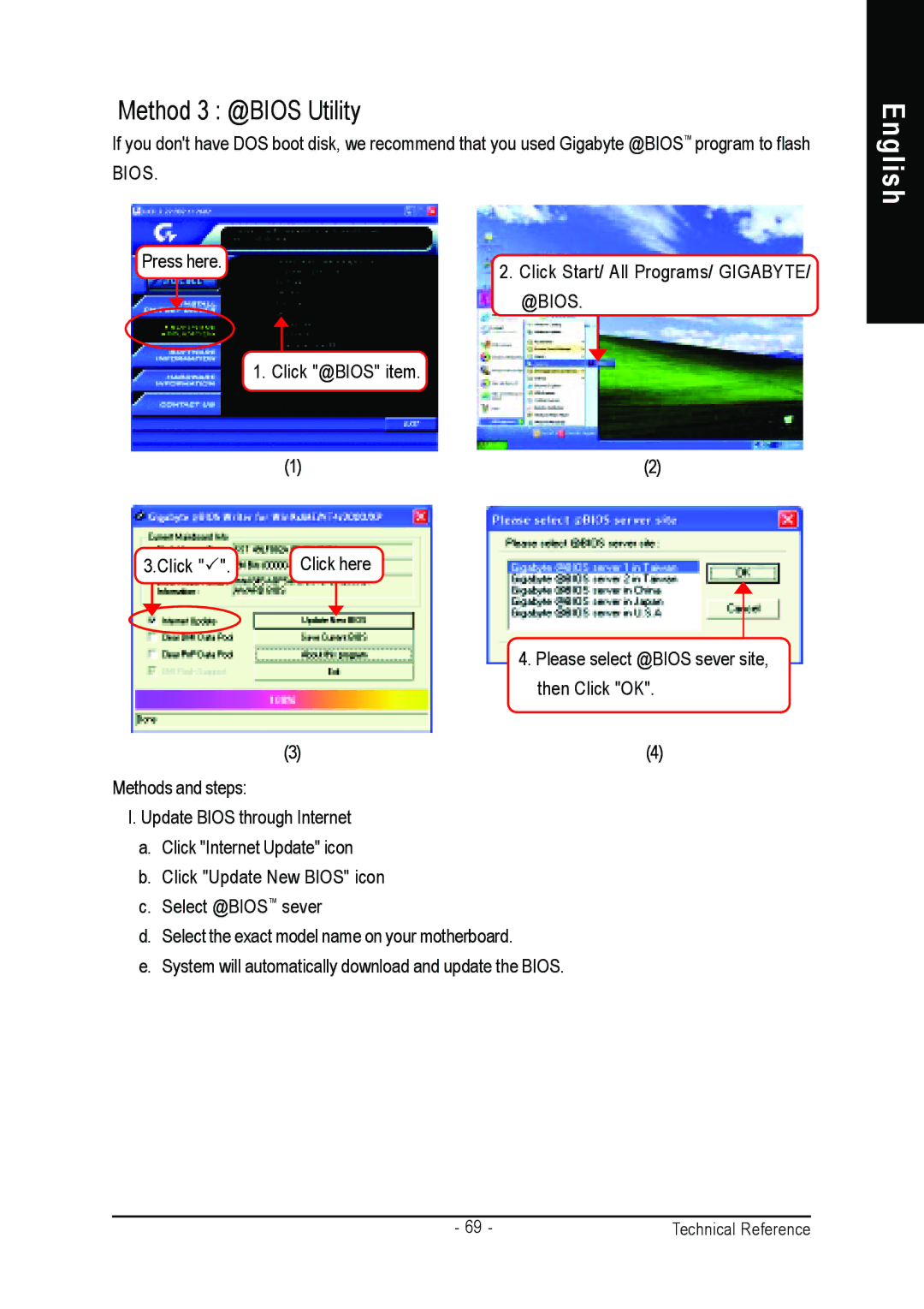 Gigabyte GA-8IR2003 manual Method 3 @BIOS Utility, @Bios 