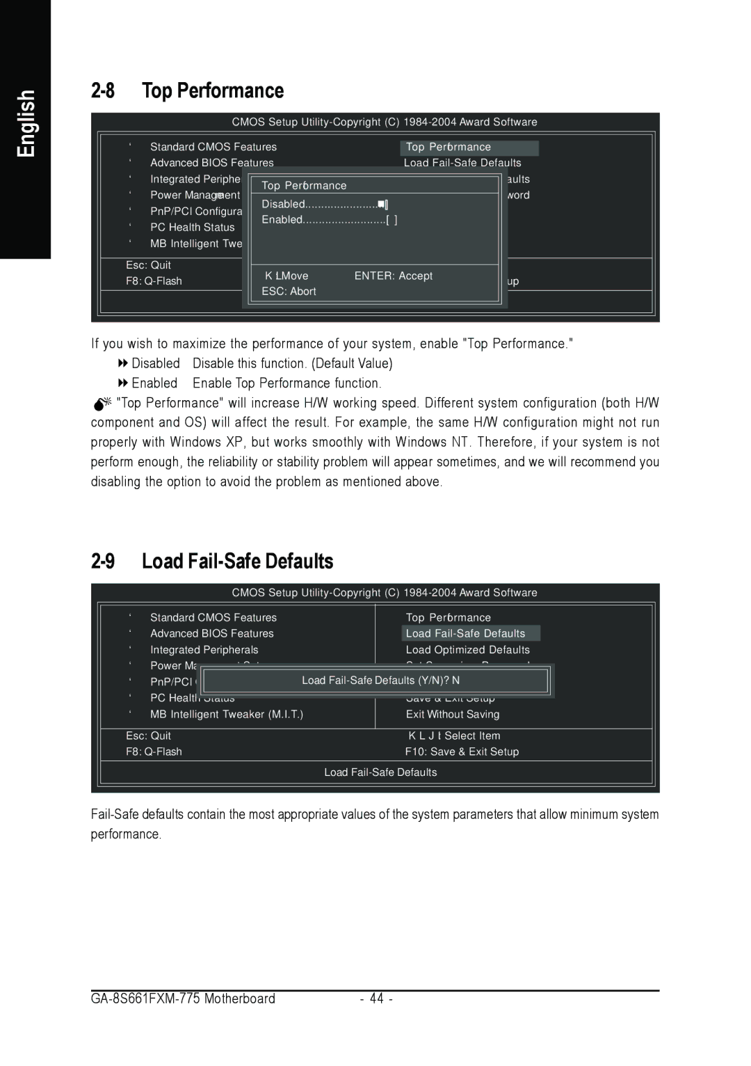 Gigabyte GA-8S661FXM-775 user manual Top Performance 