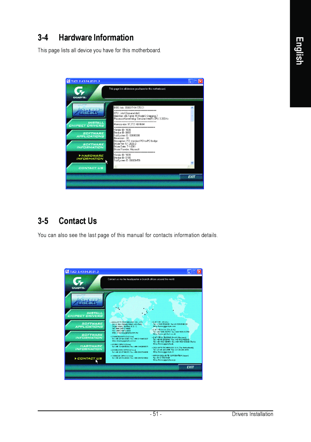 Gigabyte GA-8S661FXM-775 user manual Hardware Information, Contact Us 