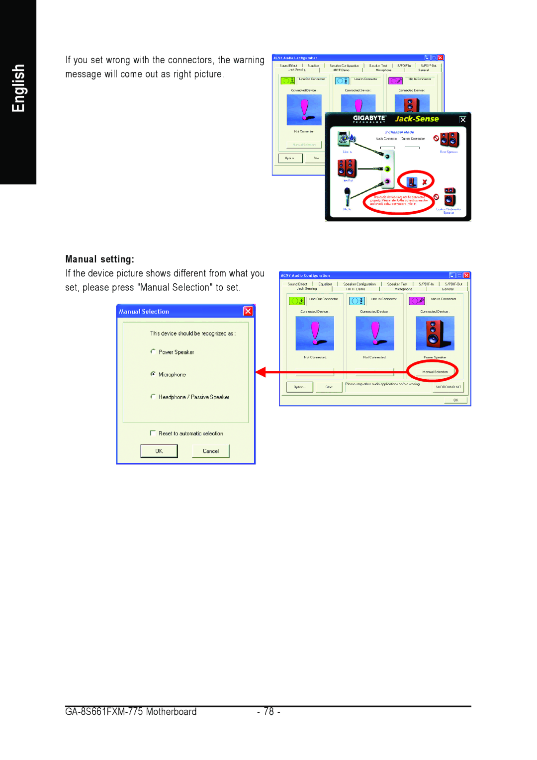 Gigabyte GA-8S661FXM-775 user manual Manual setting 