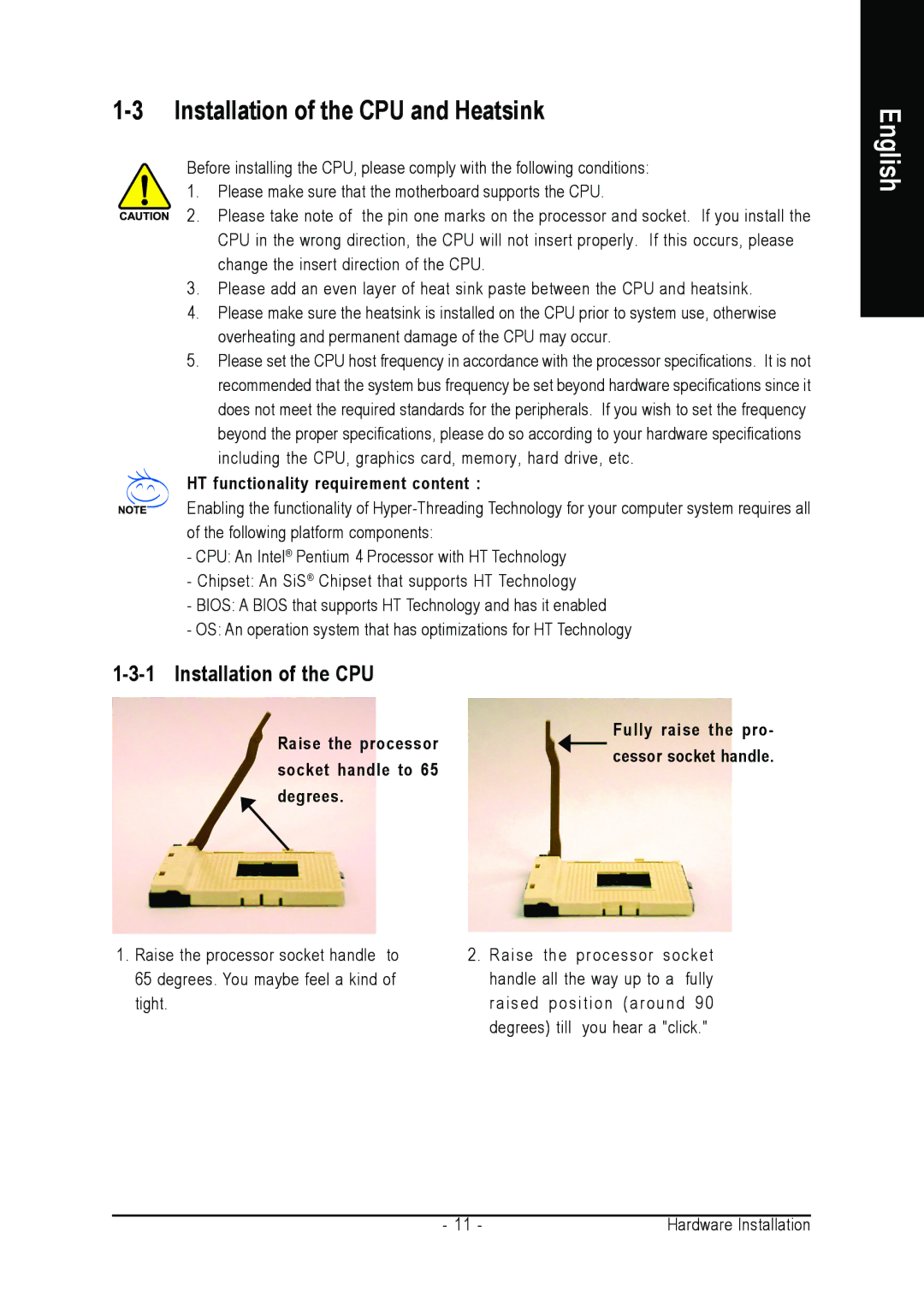 Gigabyte GA-8S661GXMP user manual Installation of the CPU and Heatsink 