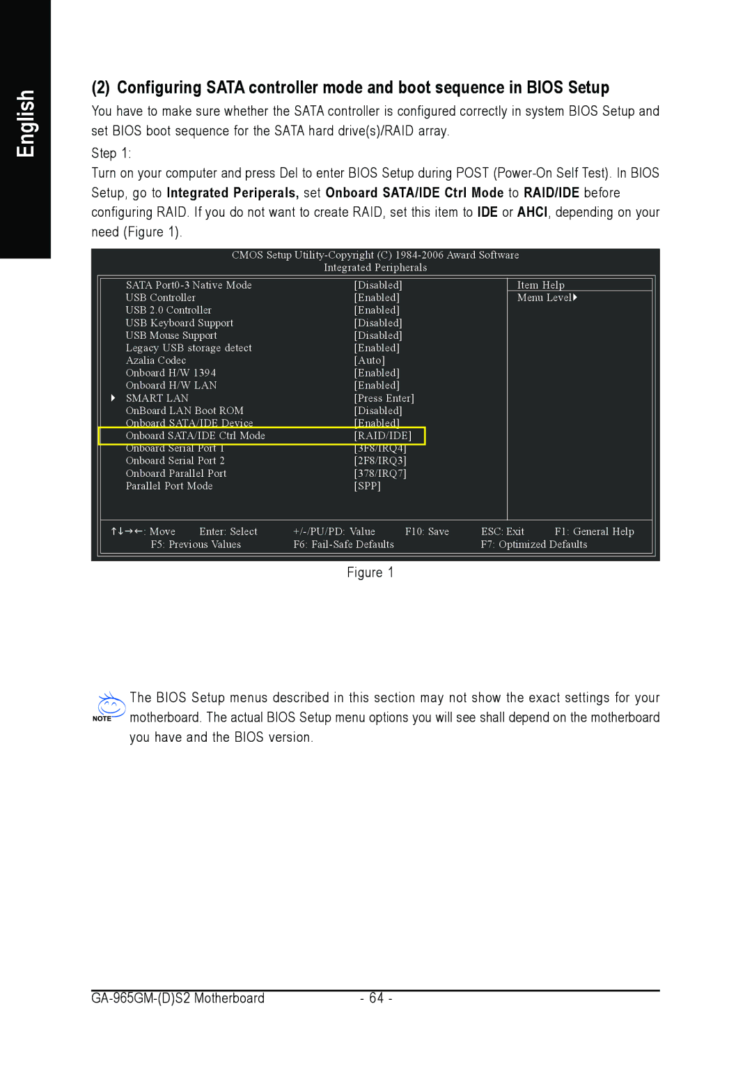 Gigabyte GA-965GM-DS2, GA-965GM-S2 user manual Raid/Ide 