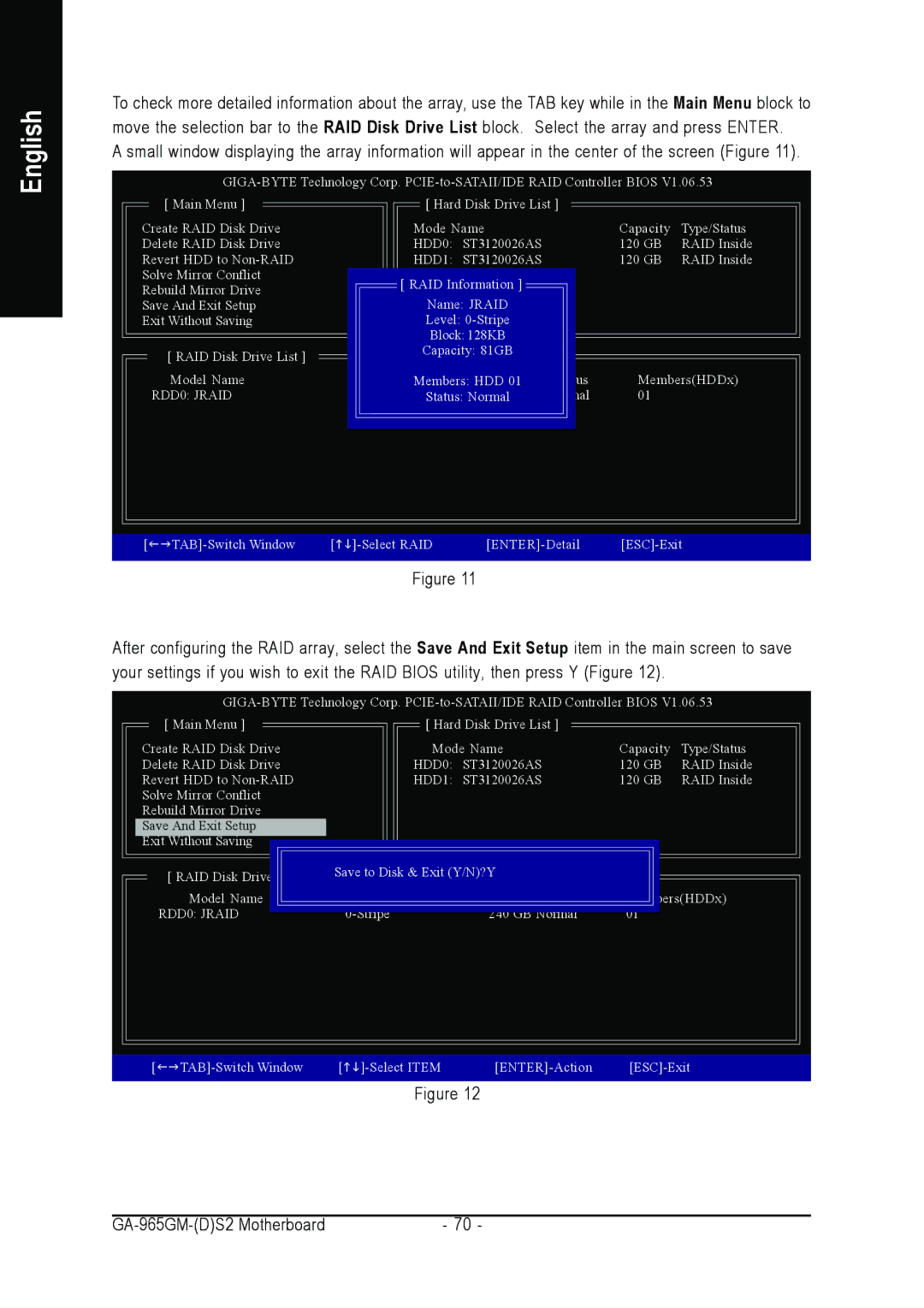 Gigabyte GA-965GM-DS2, GA-965GM-S2 user manual Status MembersHDDx 