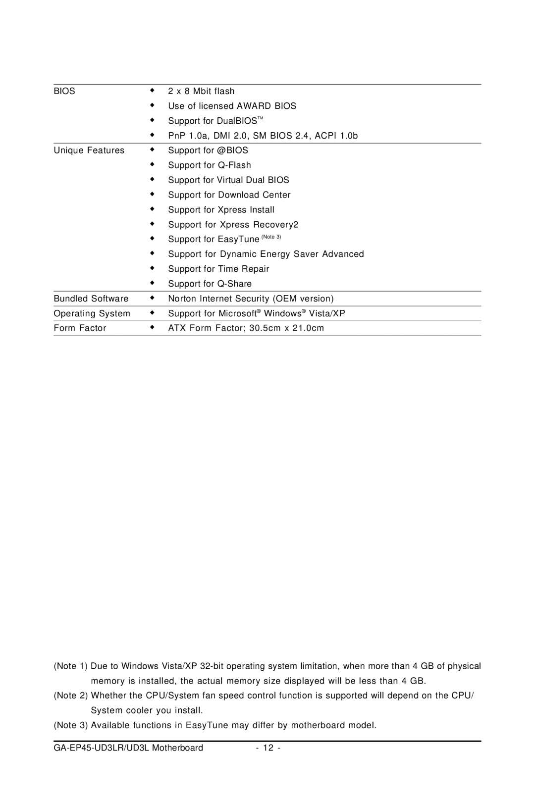 Gigabyte GA-EP45-UD3LR user manual Bios 