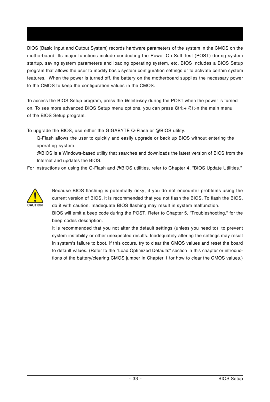 Gigabyte GA-EP45-UD3LR user manual Bios Setup 