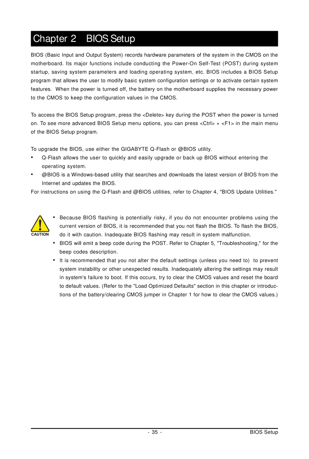 Gigabyte GA-EP45-UD3P user manual Bios Setup 