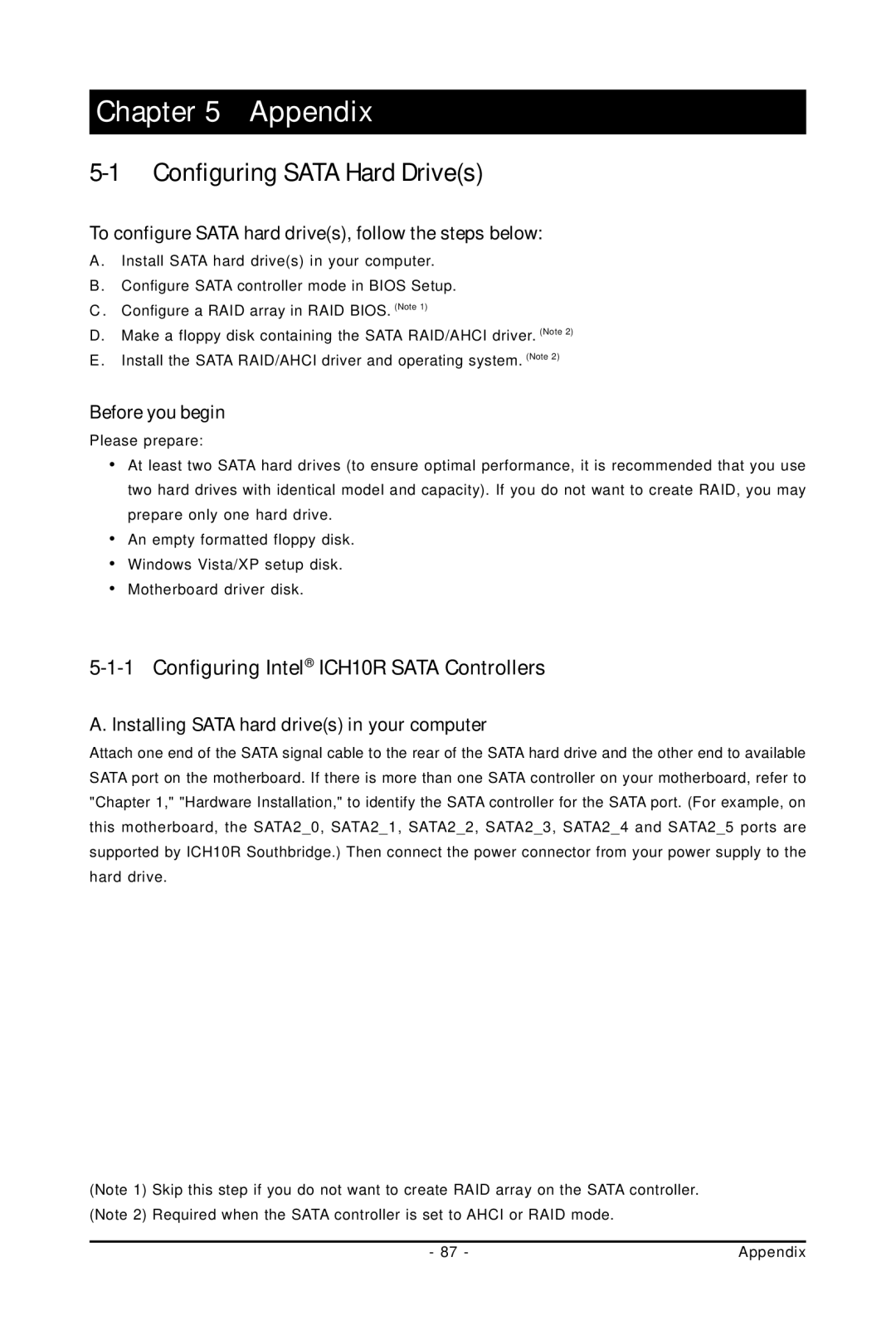 Gigabyte GA-EP45-UD3P user manual Configuring Sata Hard Drives, Configuring Intel ICH10R Sata Controllers 