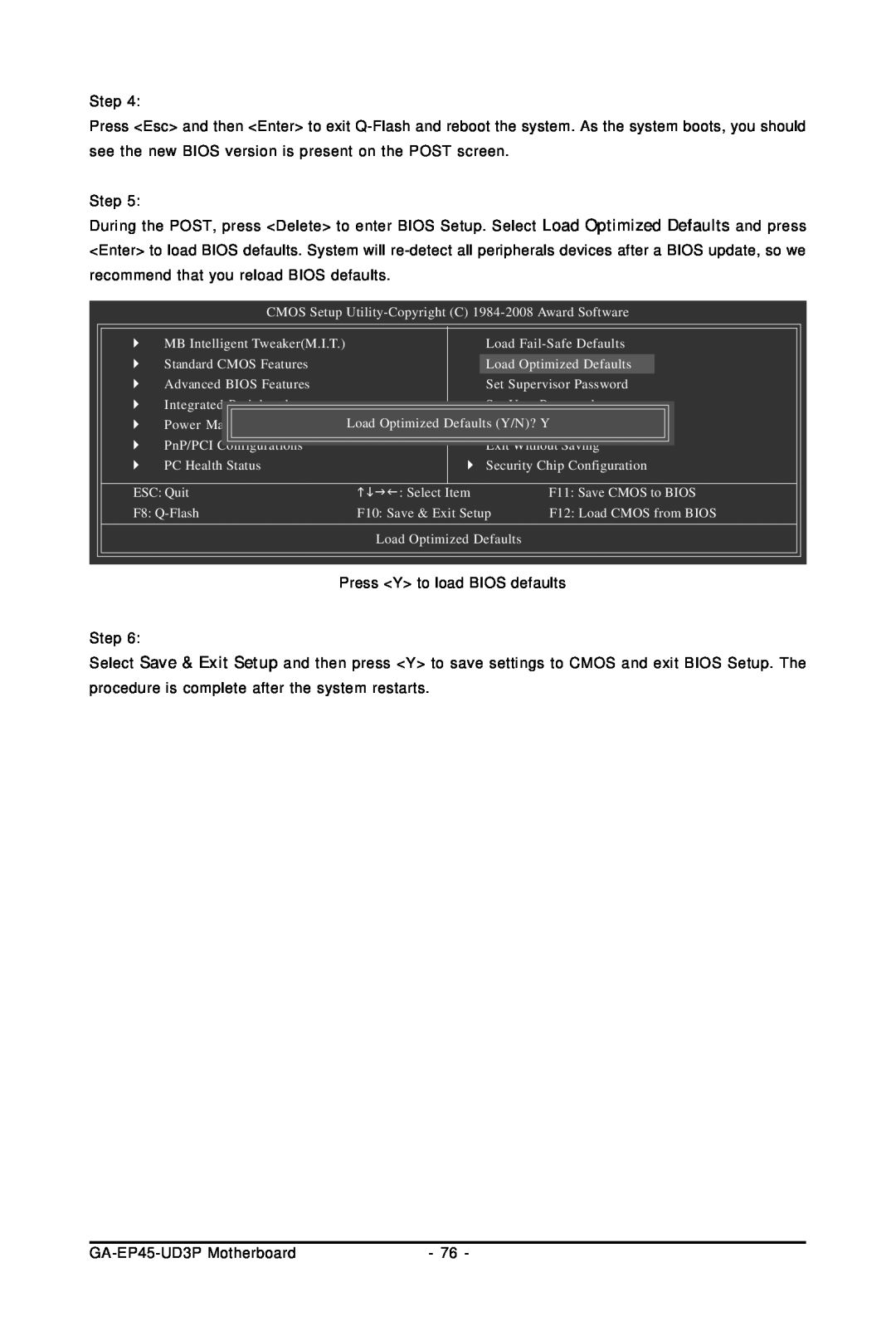 Gigabyte GA-EP45-UD3P user manual Step 