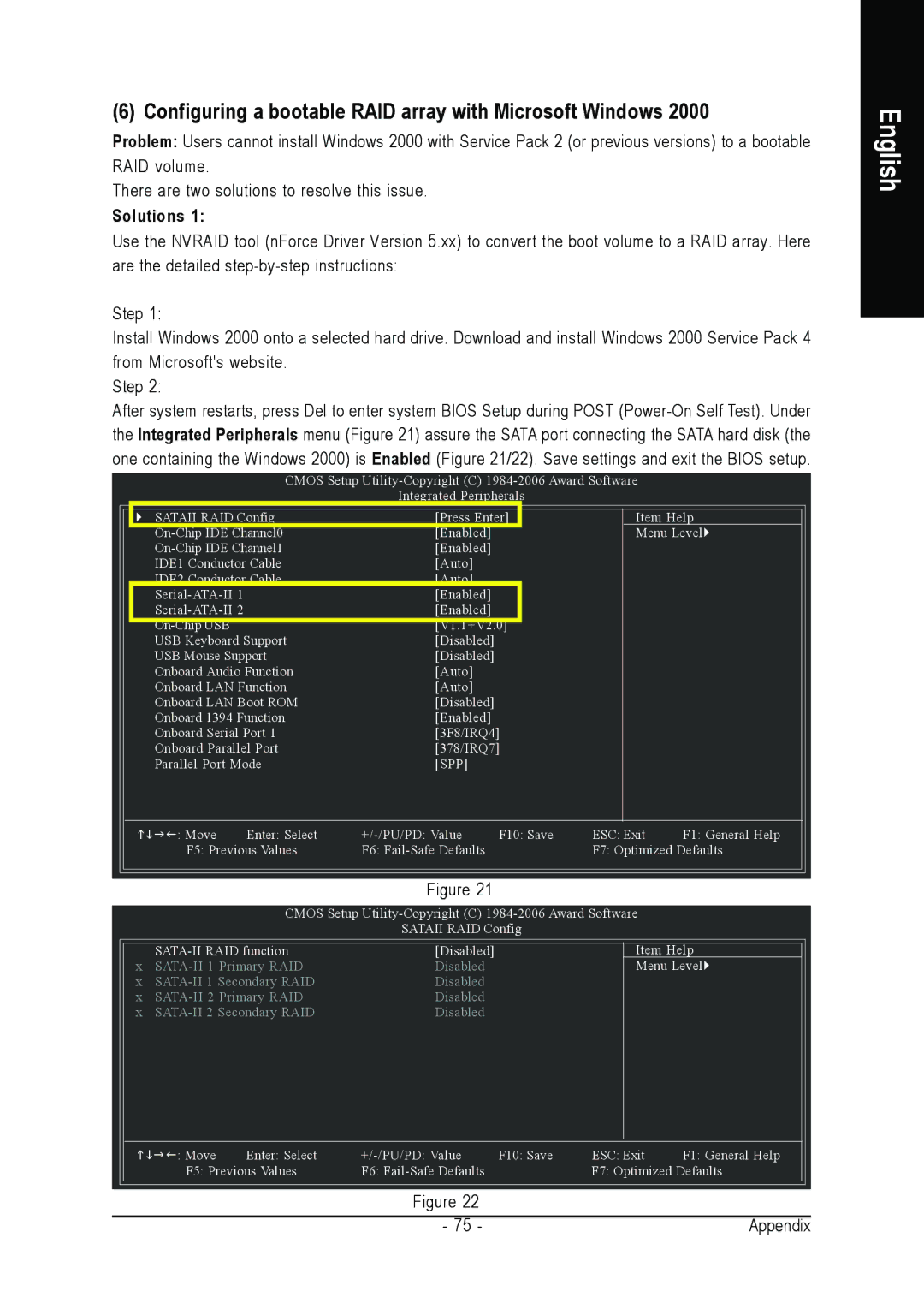 Gigabyte GA-K8N51GMF-9-RH user manual Configuring a bootable RAID array with Microsoft Windows, Solutions 