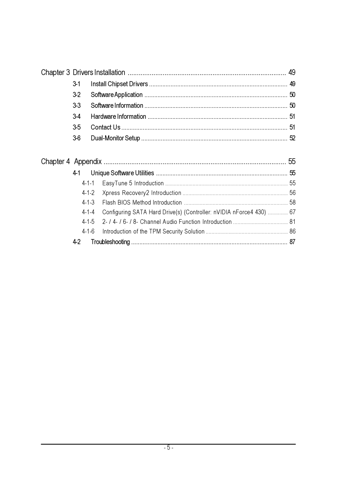 Gigabyte GA-K8N51PVM9-RH user manual Drivers Installation 