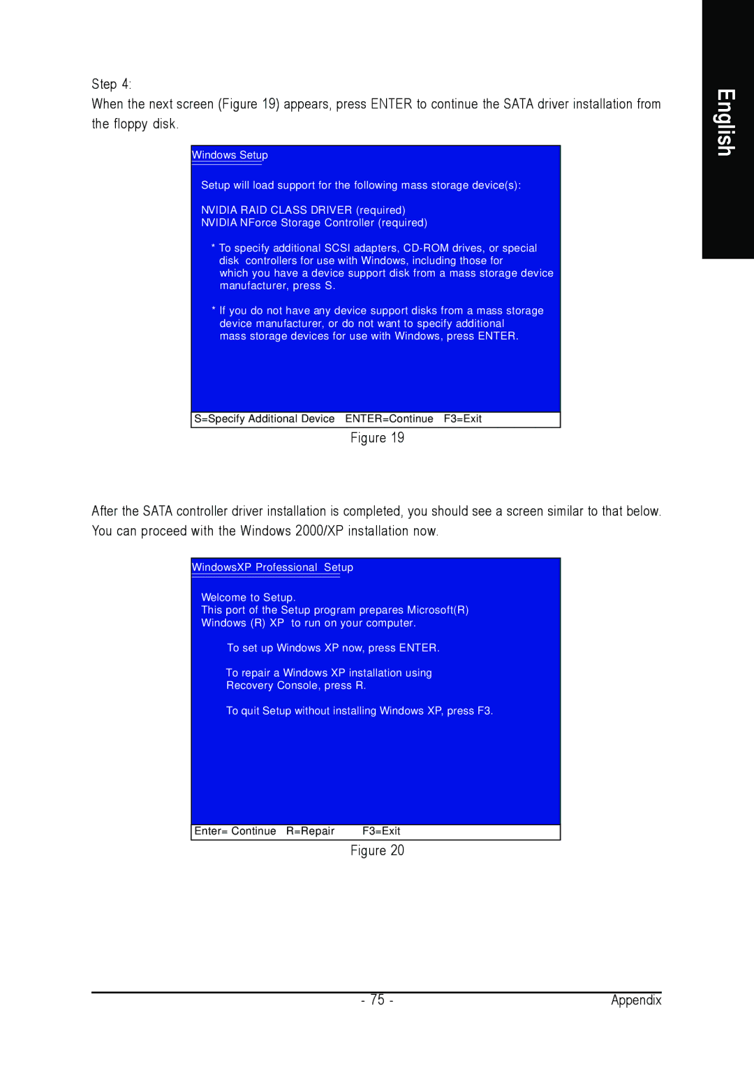 Gigabyte GA-K8N51PVMT-9-RH user manual Enter= Continue R=Repair F3=Exit 