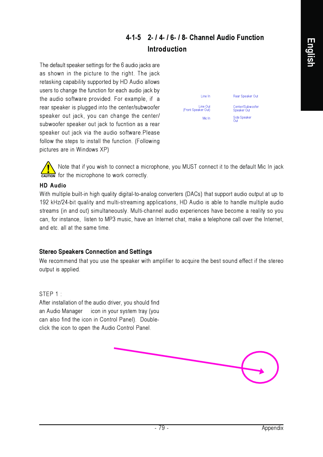 Gigabyte GA-K8N51PVMT-9-RH user manual 5 2- / 4- / 6- / 8- Channel Audio Function Introduction 