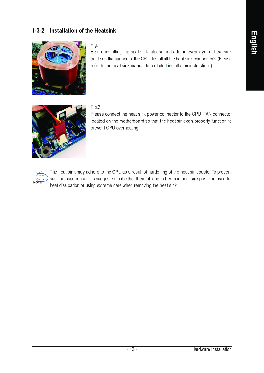 Gigabyte GA-K8NE user manual Installation of the Heatsink 