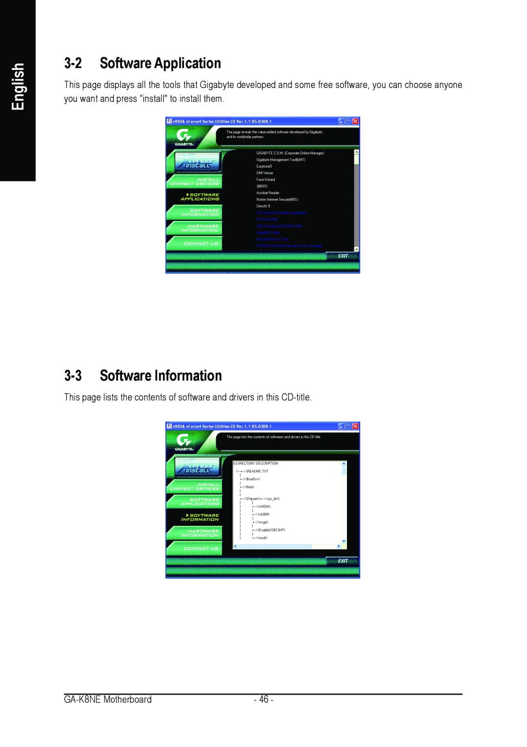 Gigabyte GA-K8NE user manual Software Application, Software Information 