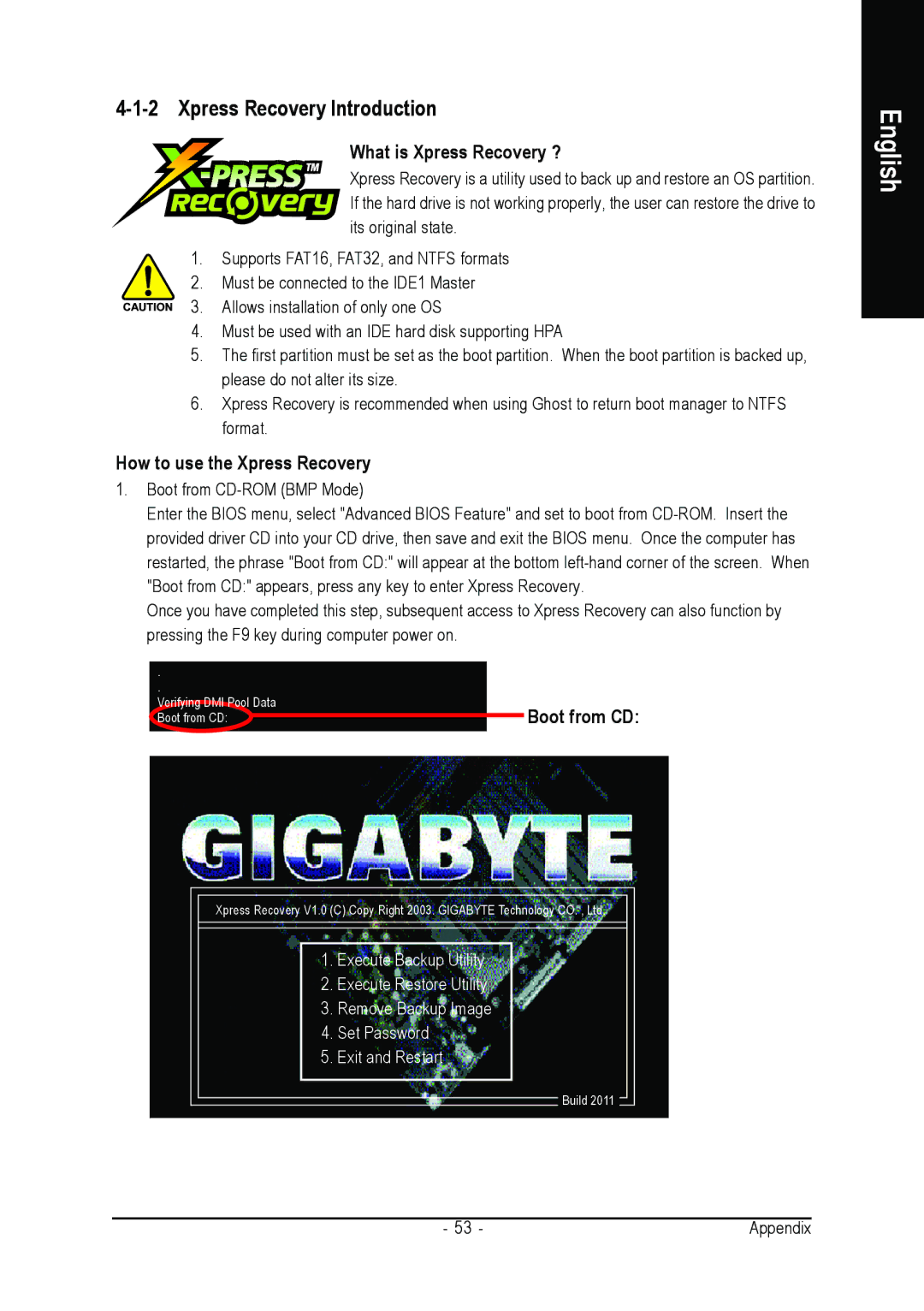 Gigabyte GA-K8NE user manual Xpress Recovery Introduction, What is Xpress Recovery ?, How to use the Xpress Recovery 