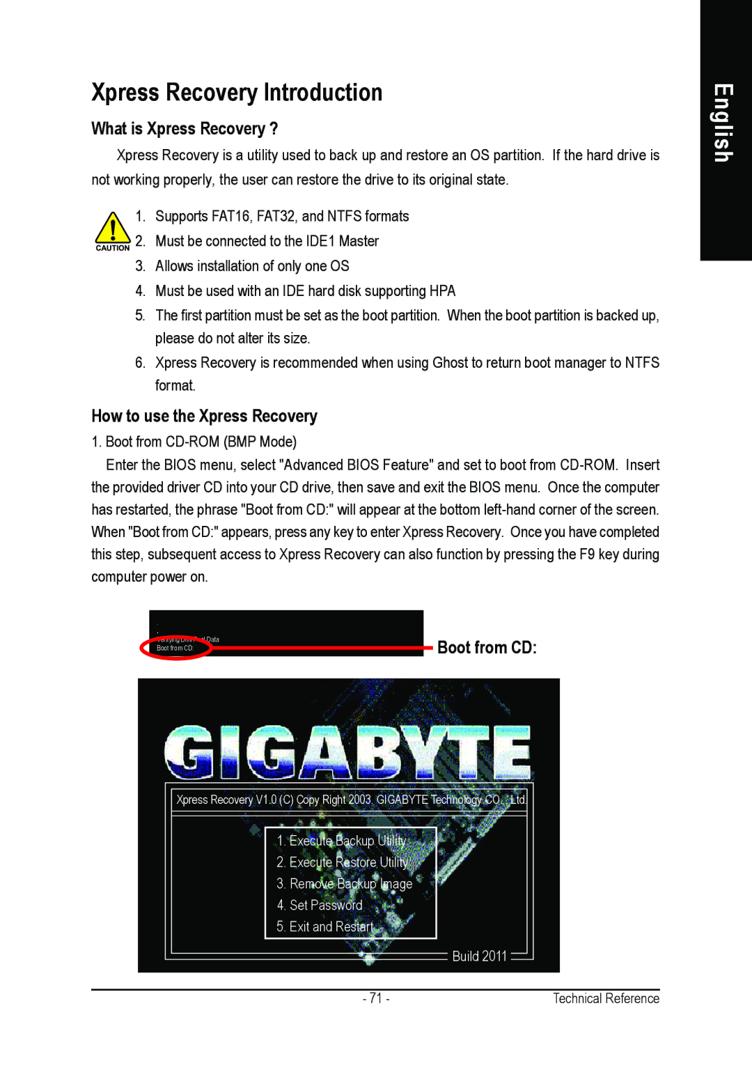 Gigabyte GA-K8NS Pro user manual Xpress Recovery Introduction, What is Xpress Recovery ?, How to use the Xpress Recovery 