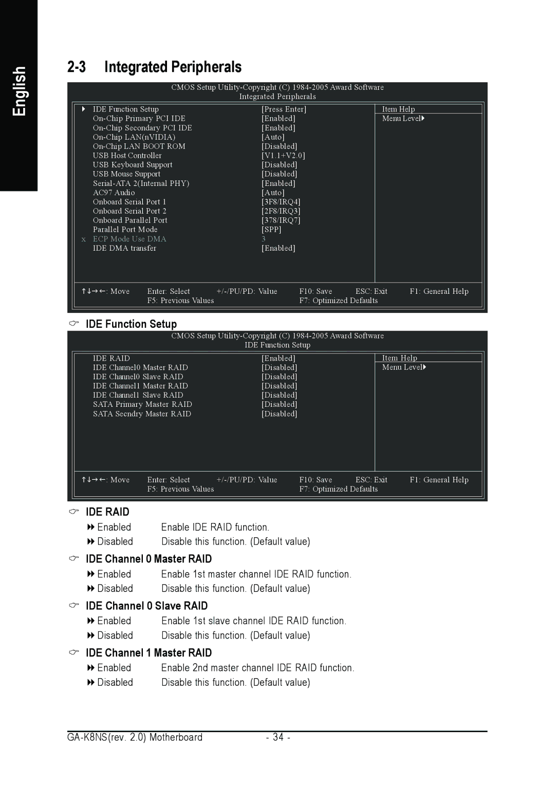 Gigabyte GA-K8NS user manual Integrated Peripherals, Spp 