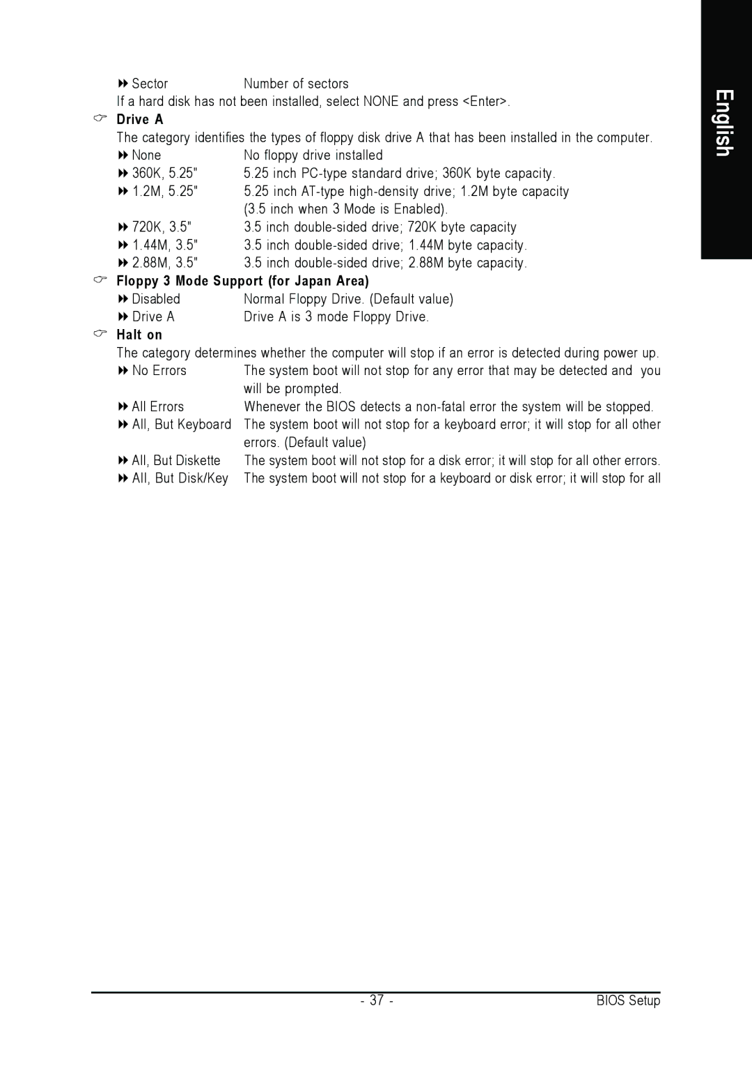 Gigabyte GA-K8NXP-SLI user manual Floppy 3 Mode Support for Japan Area 