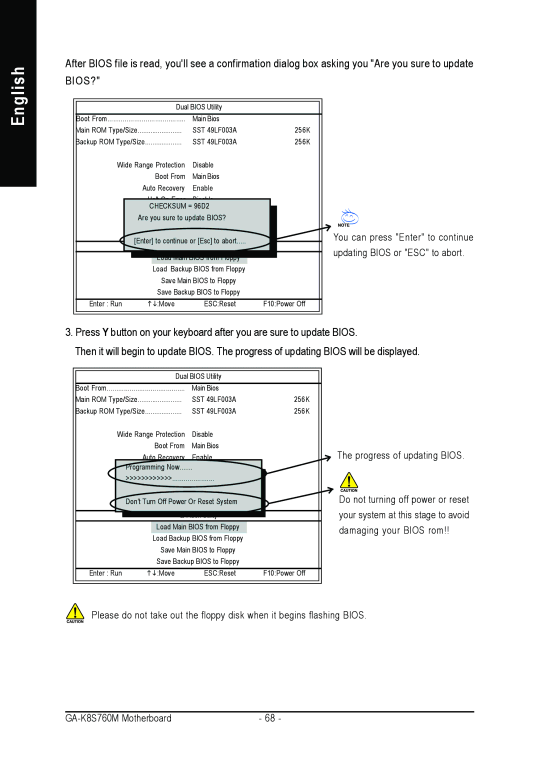 Gigabyte GA-K8S760M user manual You can press Enter to continue 