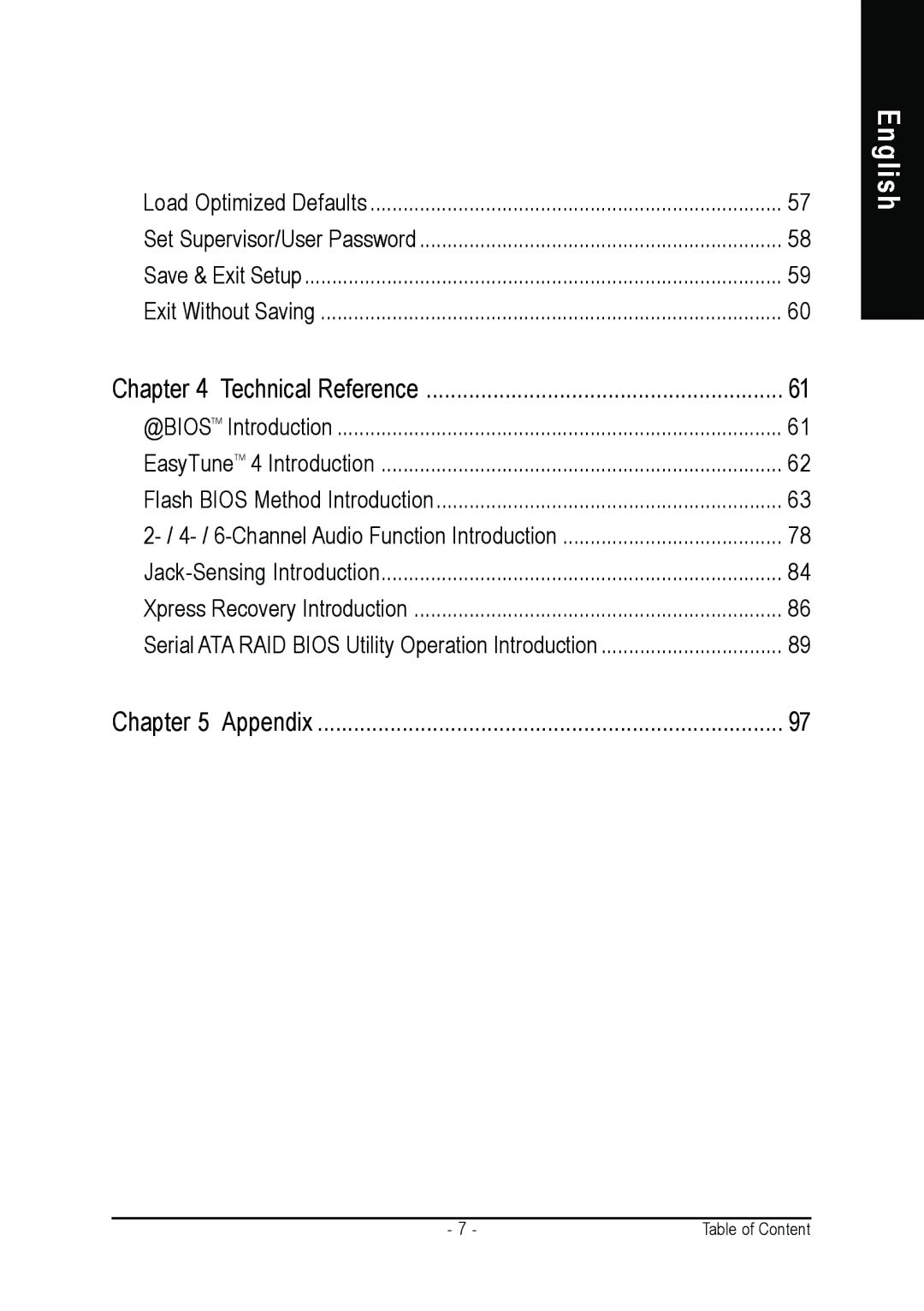 Gigabyte GA-K8S760M user manual Table of Content 