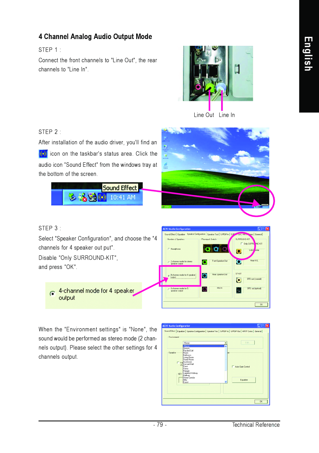 Gigabyte GA-K8S760M user manual Channel Analog Audio Output Mode 