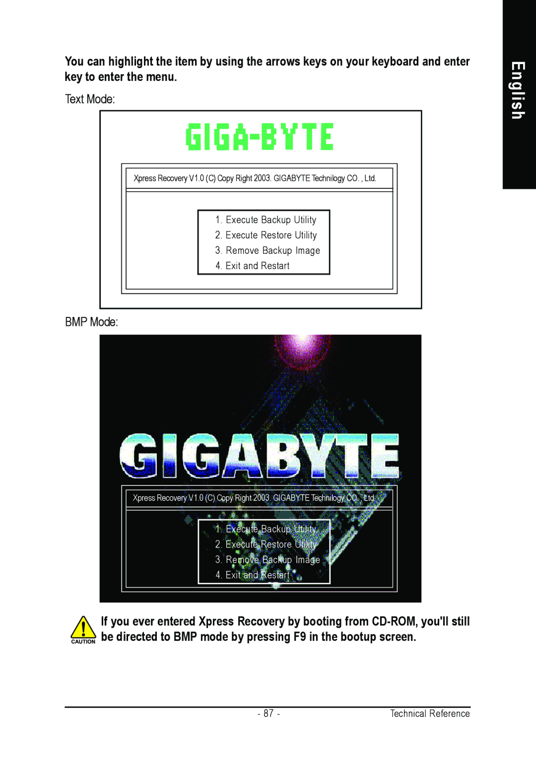 Gigabyte GA-K8S760M user manual Text Mode 