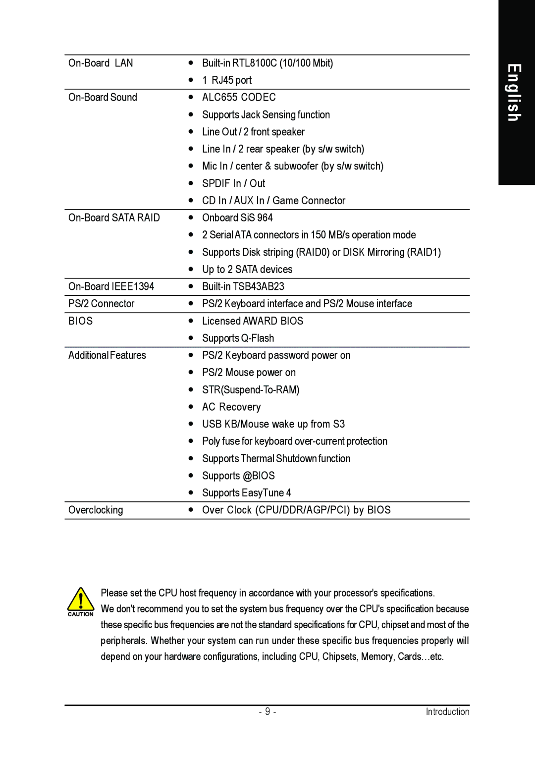 Gigabyte GA-K8S760M user manual ALC655 Codec 