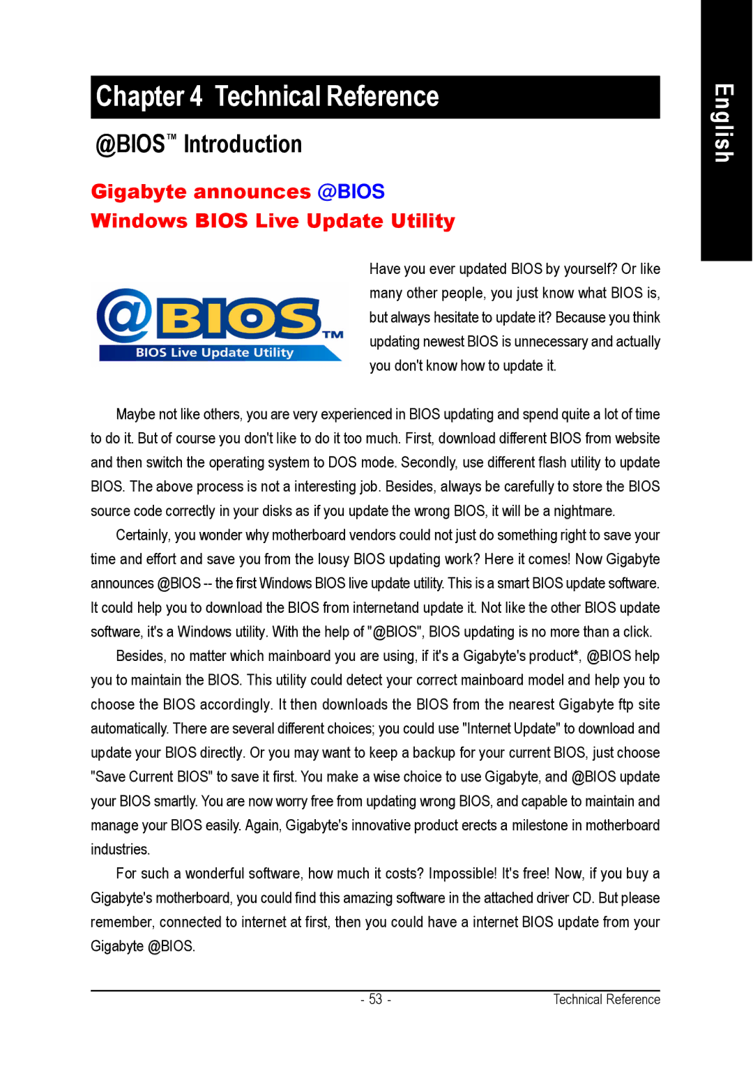 Gigabyte GA-K8VM800M user manual Technical Reference, @BIOS Introduction 