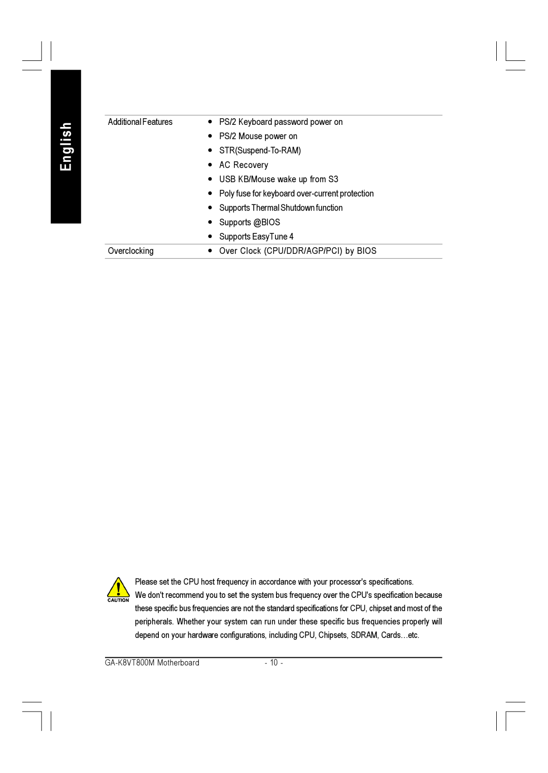 Gigabyte GA-K8VT800M user manual English 