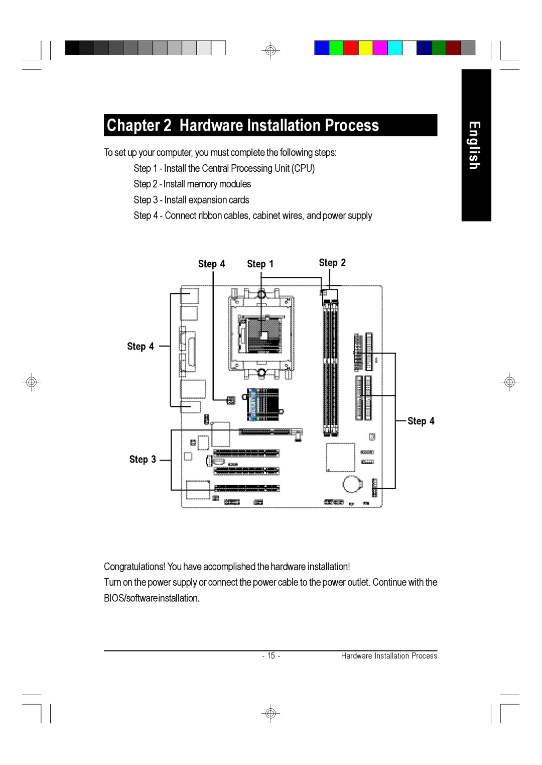 Gigabyte GA-K8VT800M user manual Hardware Installation Process, Step 