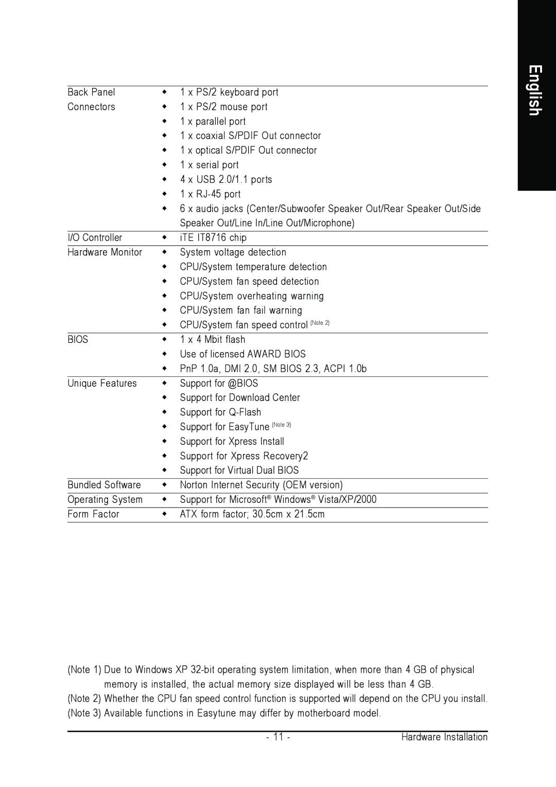 Gigabyte GA-M52S-S3P user manual Mbit flash 