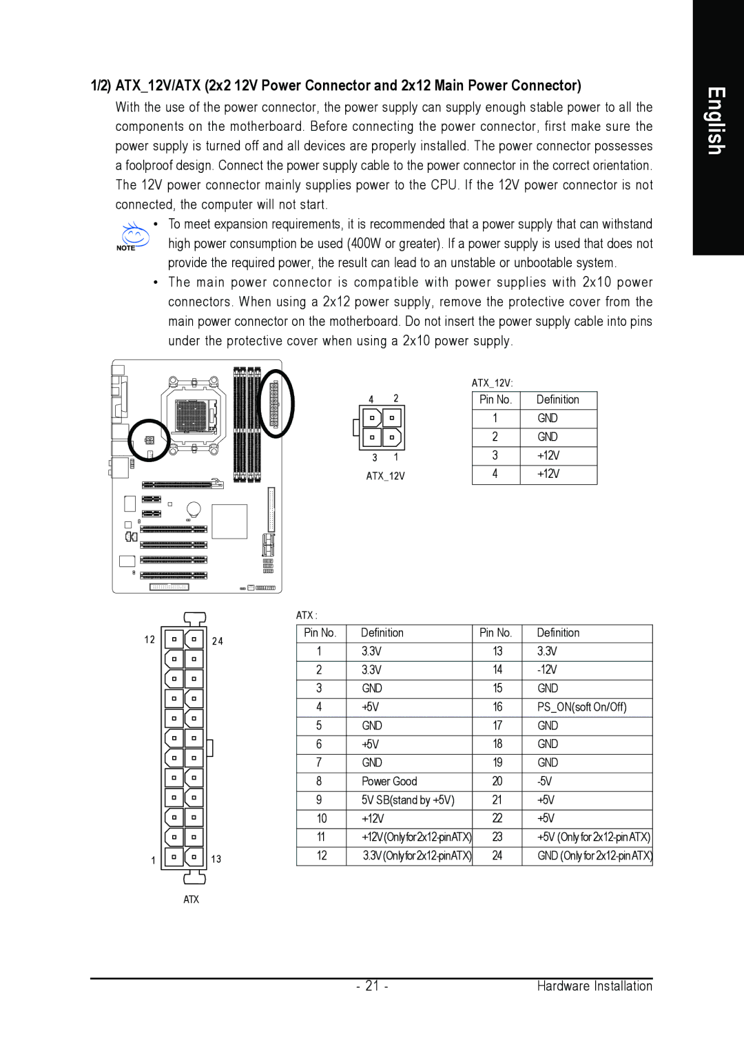 Gigabyte GA-M52S-S3P user manual Gnd 