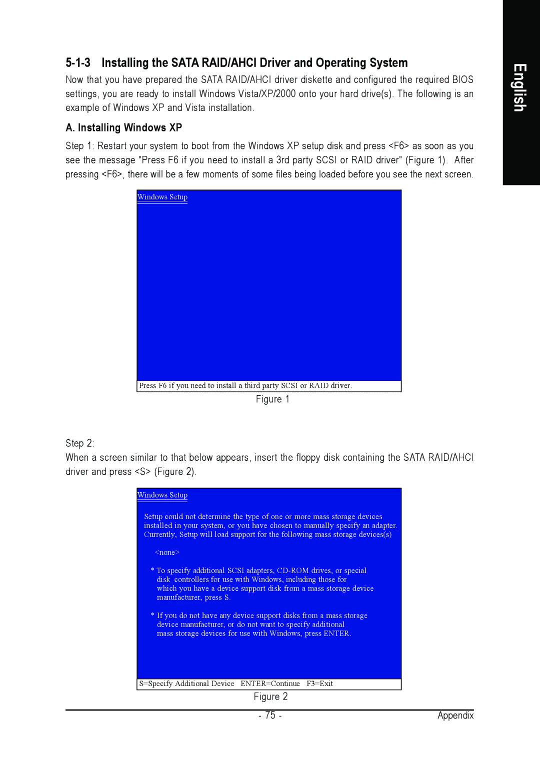 Gigabyte GA-M52S-S3P user manual Installing the Sata RAID/AHCI Driver and Operating System, Installing Windows XP 