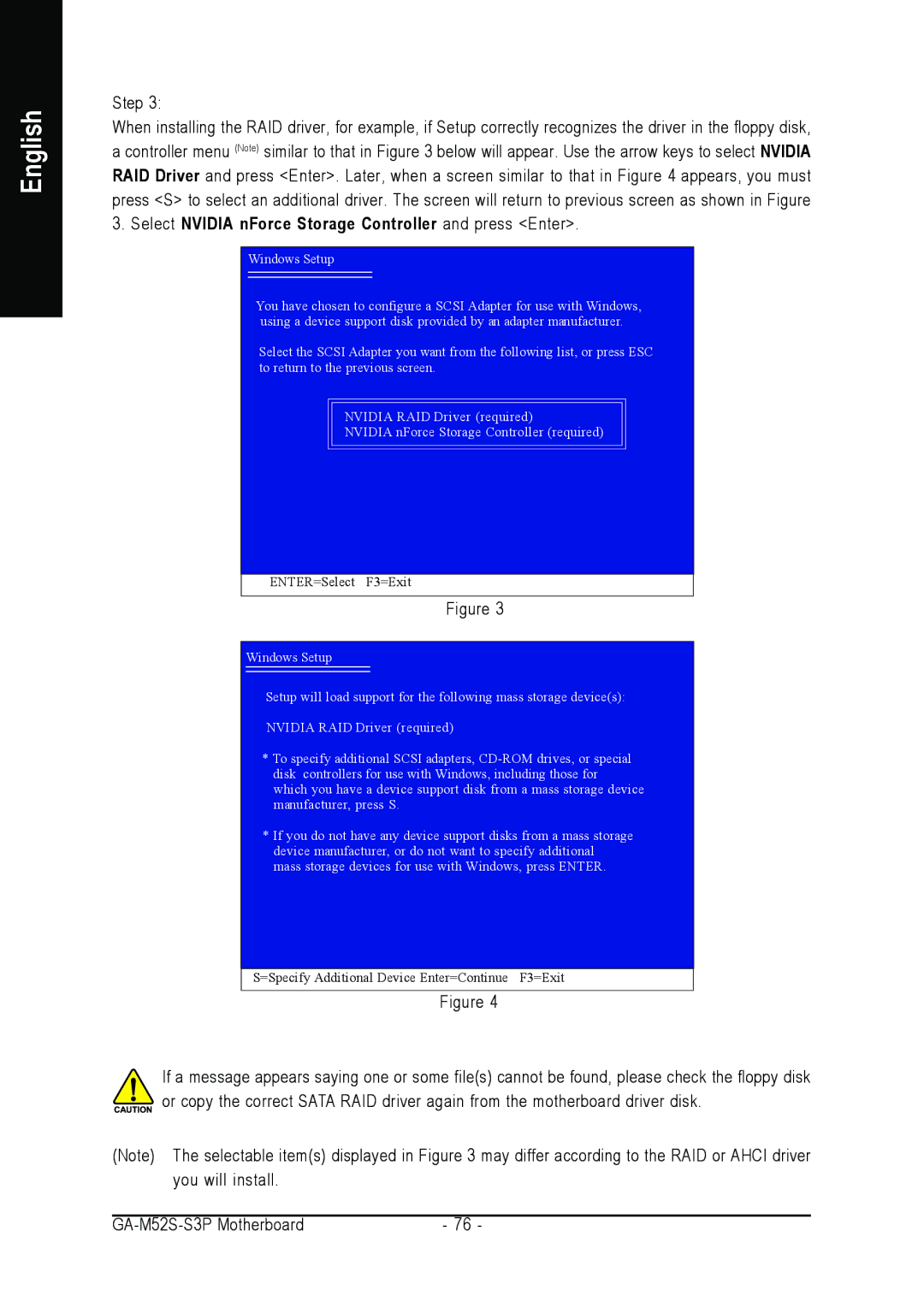 Gigabyte GA-M52S-S3P user manual Select Nvidia nForce Storage Controller and press Enter 