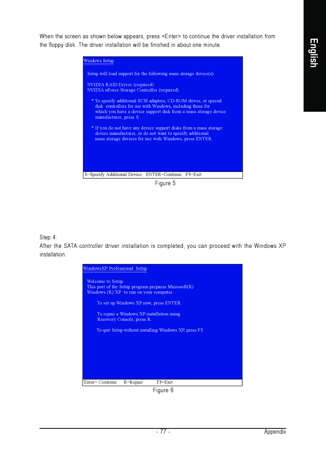 Gigabyte GA-M52S-S3P user manual Enter= Continue R=Repair F3=Exit 