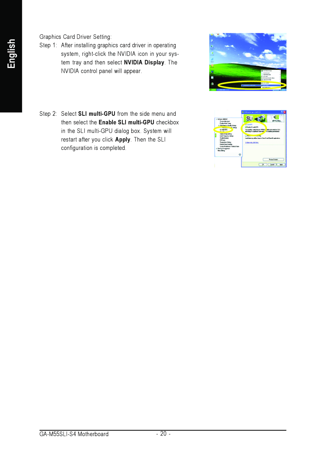 Gigabyte GA-M55SLI-S4 user manual English 