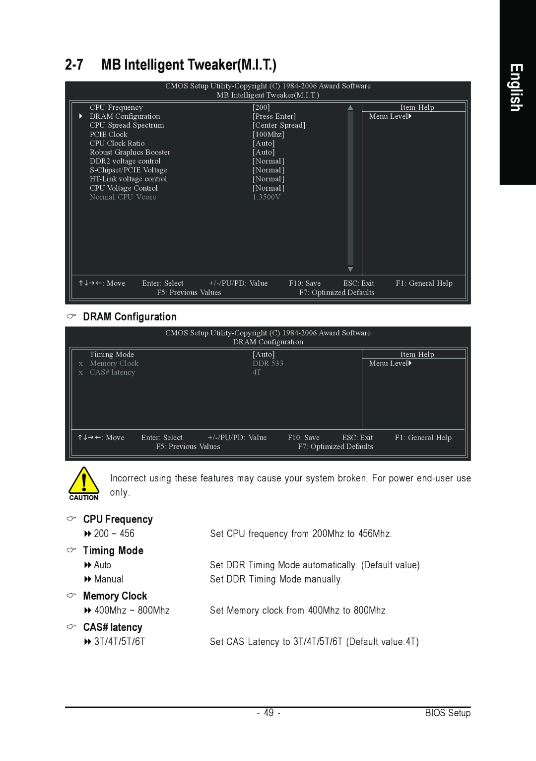 Gigabyte GA-M55SLI-S4 user manual MB Intelligent TweakerM.I.T 